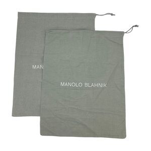 New - Manolo Blahnik Shoe Dust Bags - 10.5" W x 13" H - Qty 2